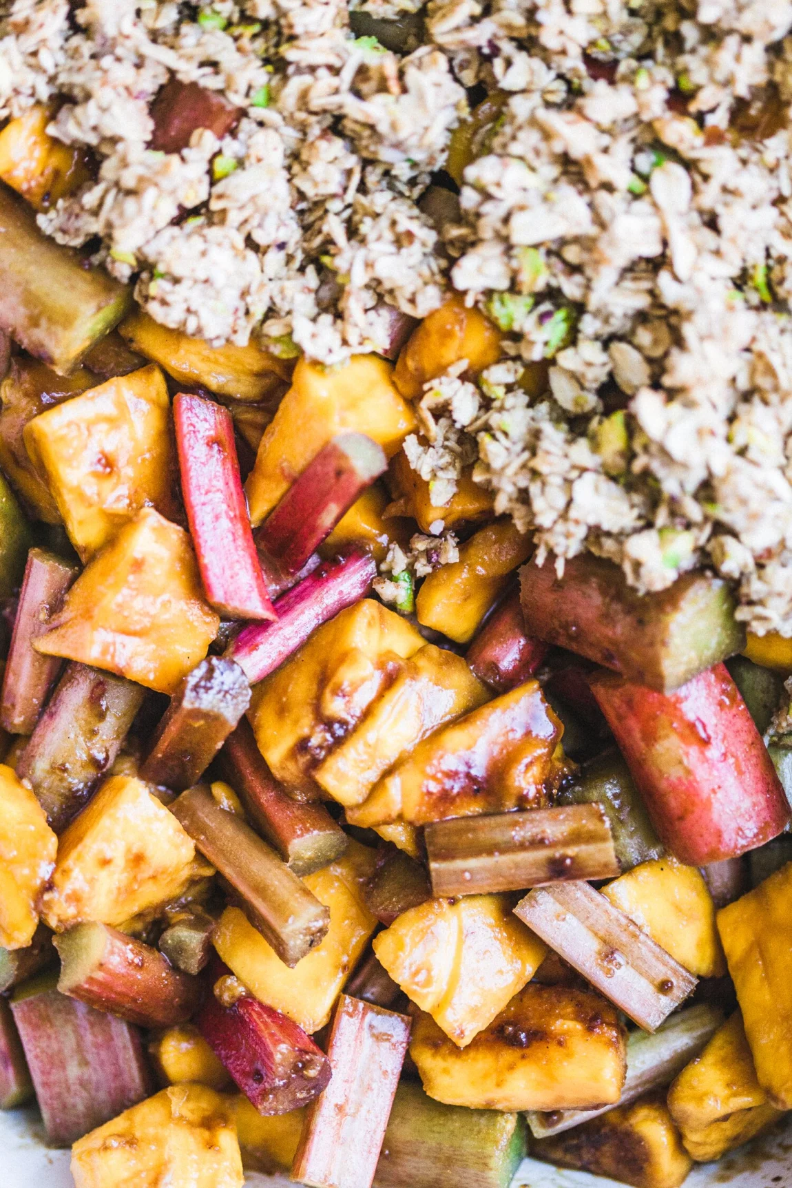 Easy Rhubarb Mango Crisp - Golubka Kitchen