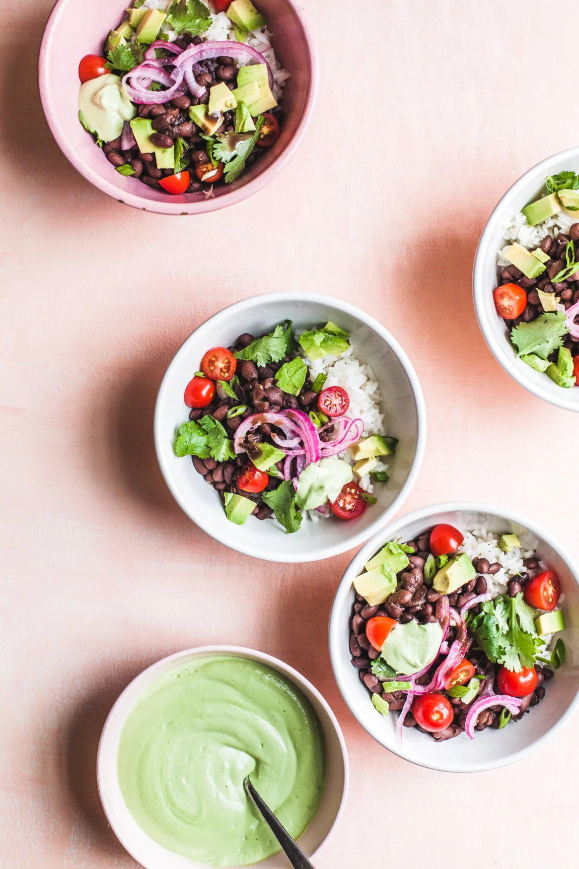 Creamy Black Bean Bowls - Golubka Kitchen