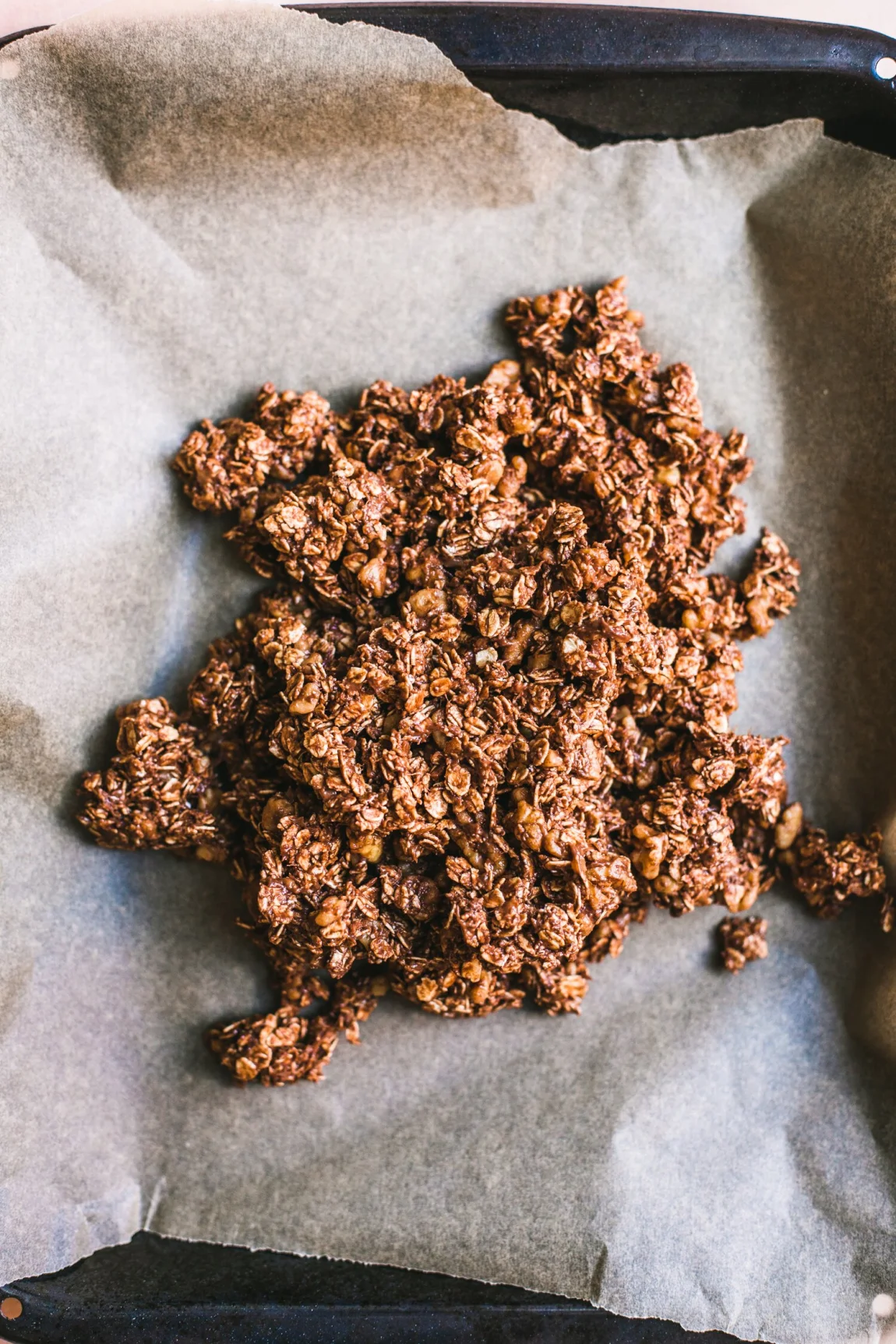 The Simplest Chocolate-Banana Granola (Oil-Free!) - Golubka Kitchen