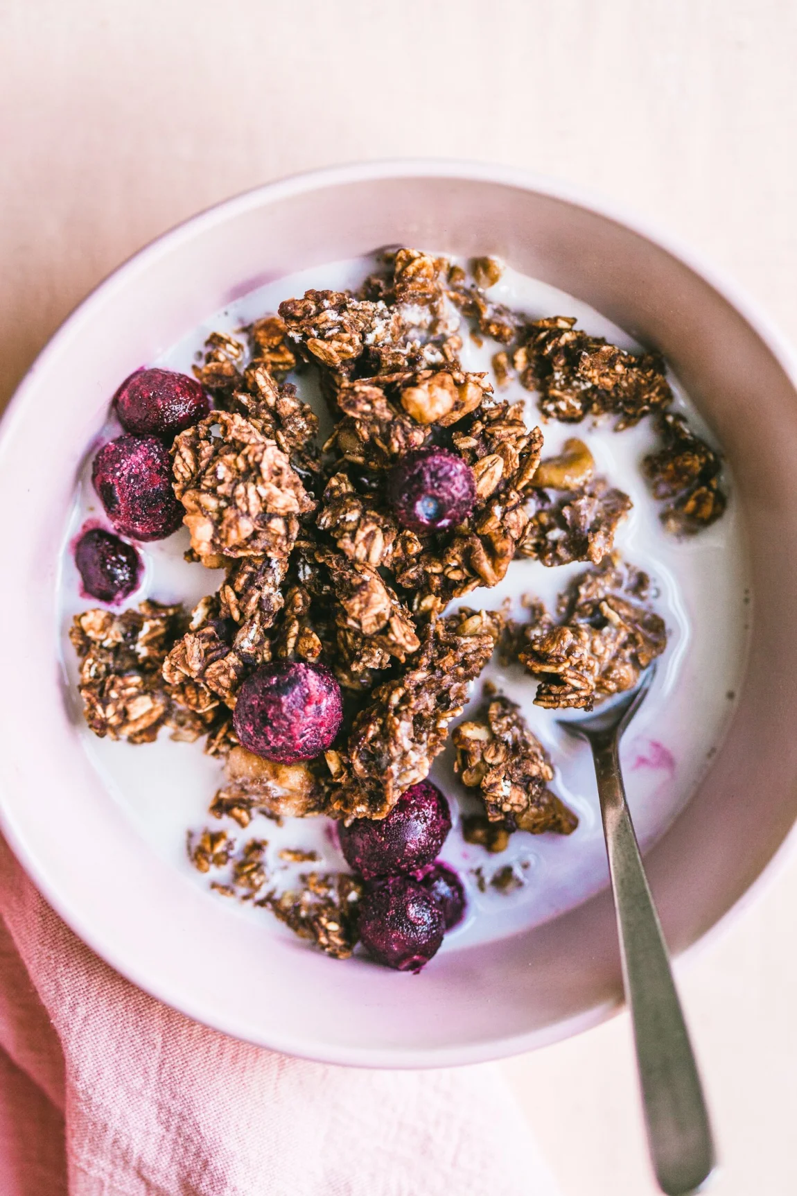 The Simplest Chocolate-Banana Granola (Oil-Free!) - Golubka Kitchen