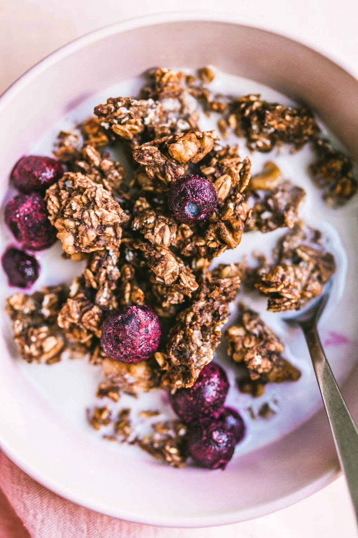 The Simplest Chocolate-Banana Granola (Oil-Free!) - Golubka Kitchen