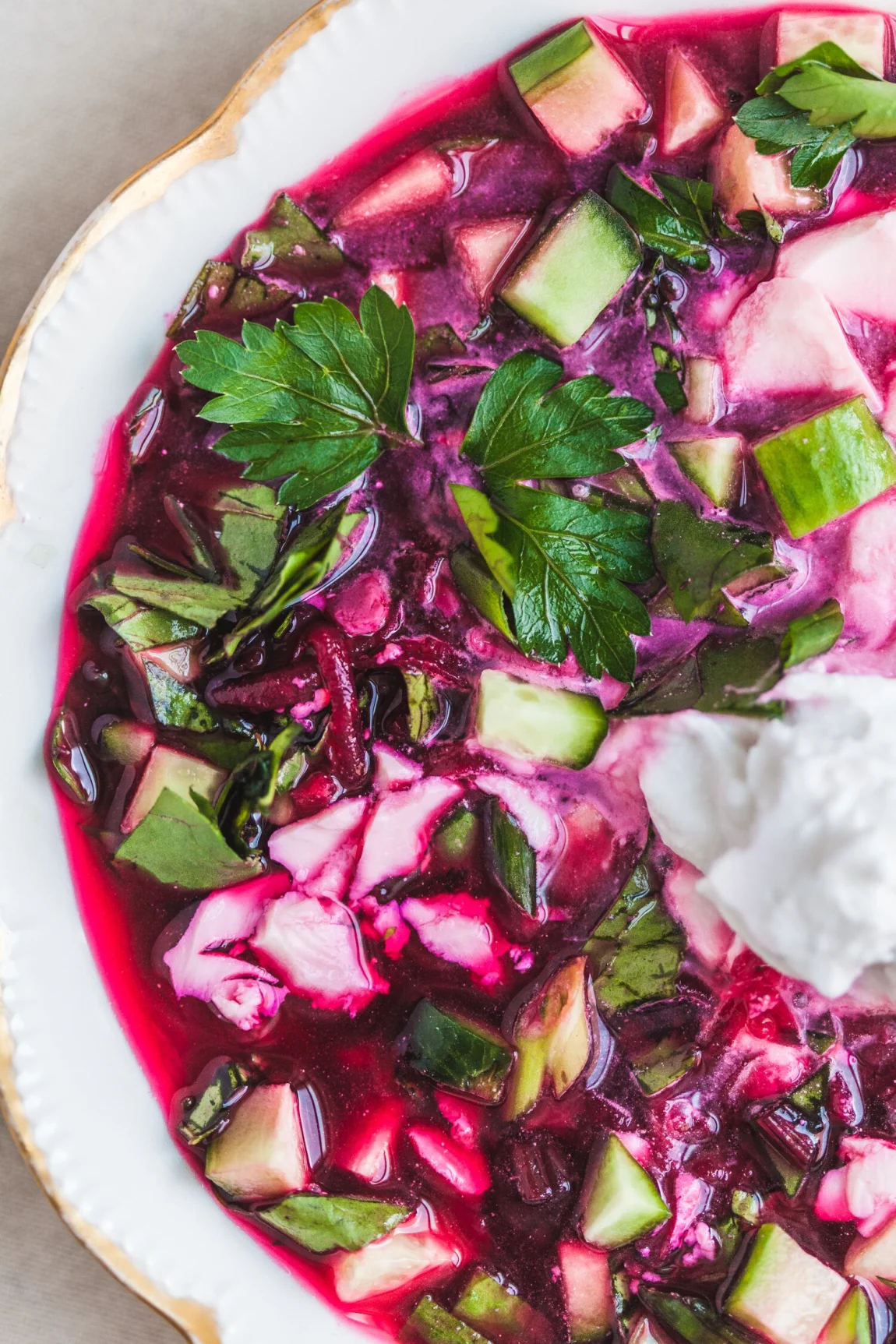 Easy Chilled Beet Soup - Golubka Kitchen