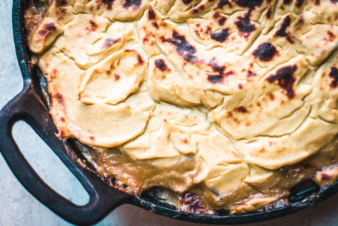 Mushroom and Onion Cauliflower Bake from Whole Food Cooking Every Day - Golubka Kitchen