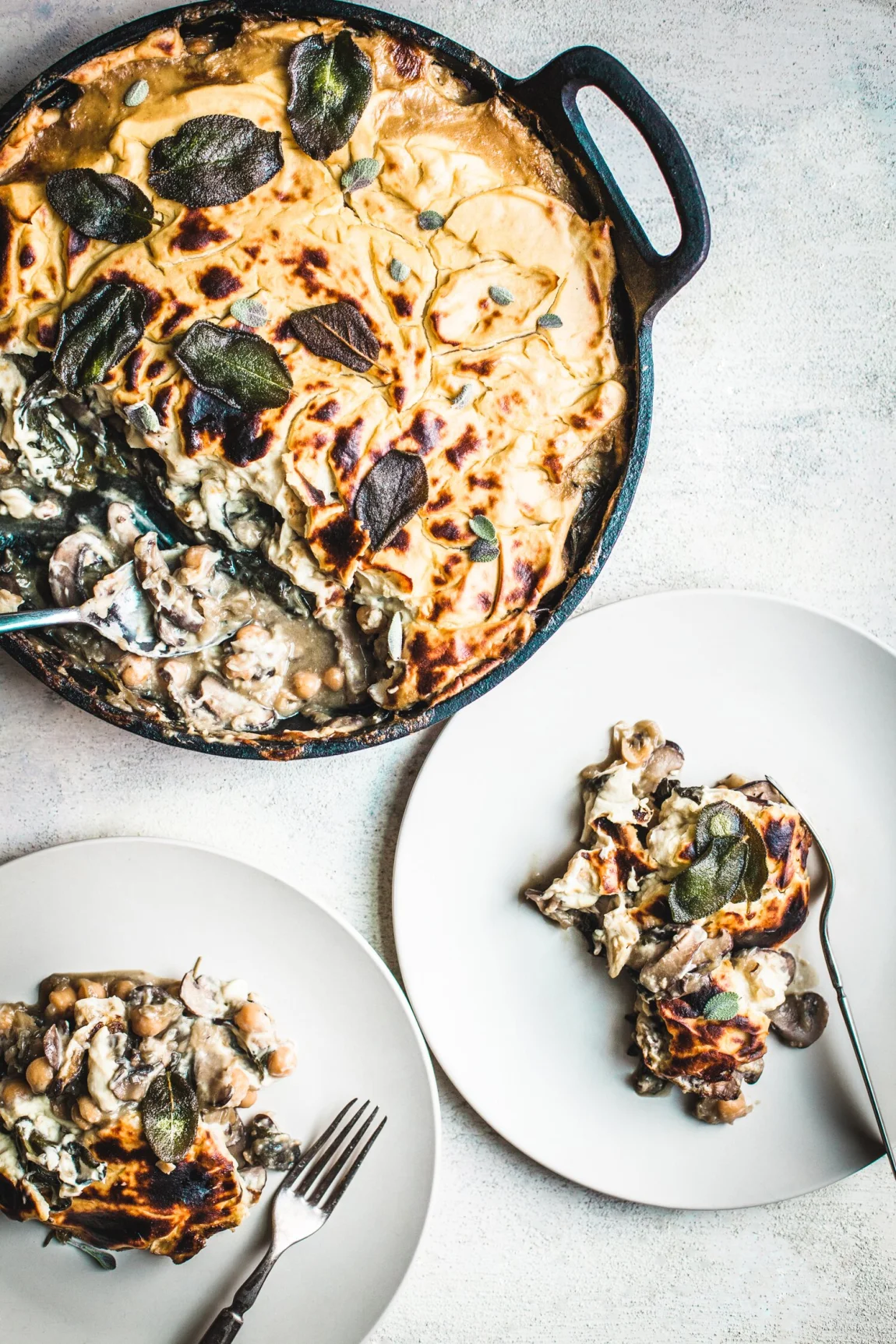 Mushroom and Onion Cauliflower Bake from Whole Food Cooking Every Day - Golubka Kitchen