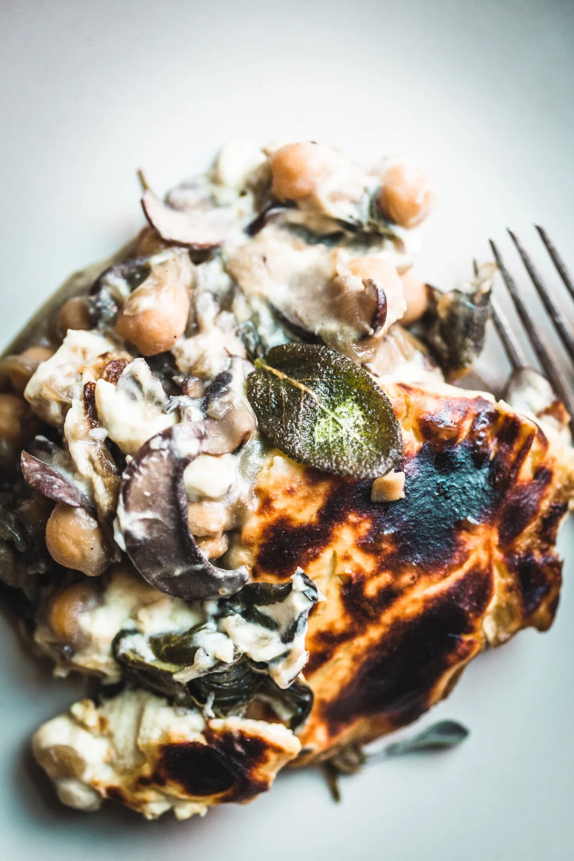 Mushroom and Onion Cauliflower Bake from Whole Food Cooking Every Day - Golubka Kitchen