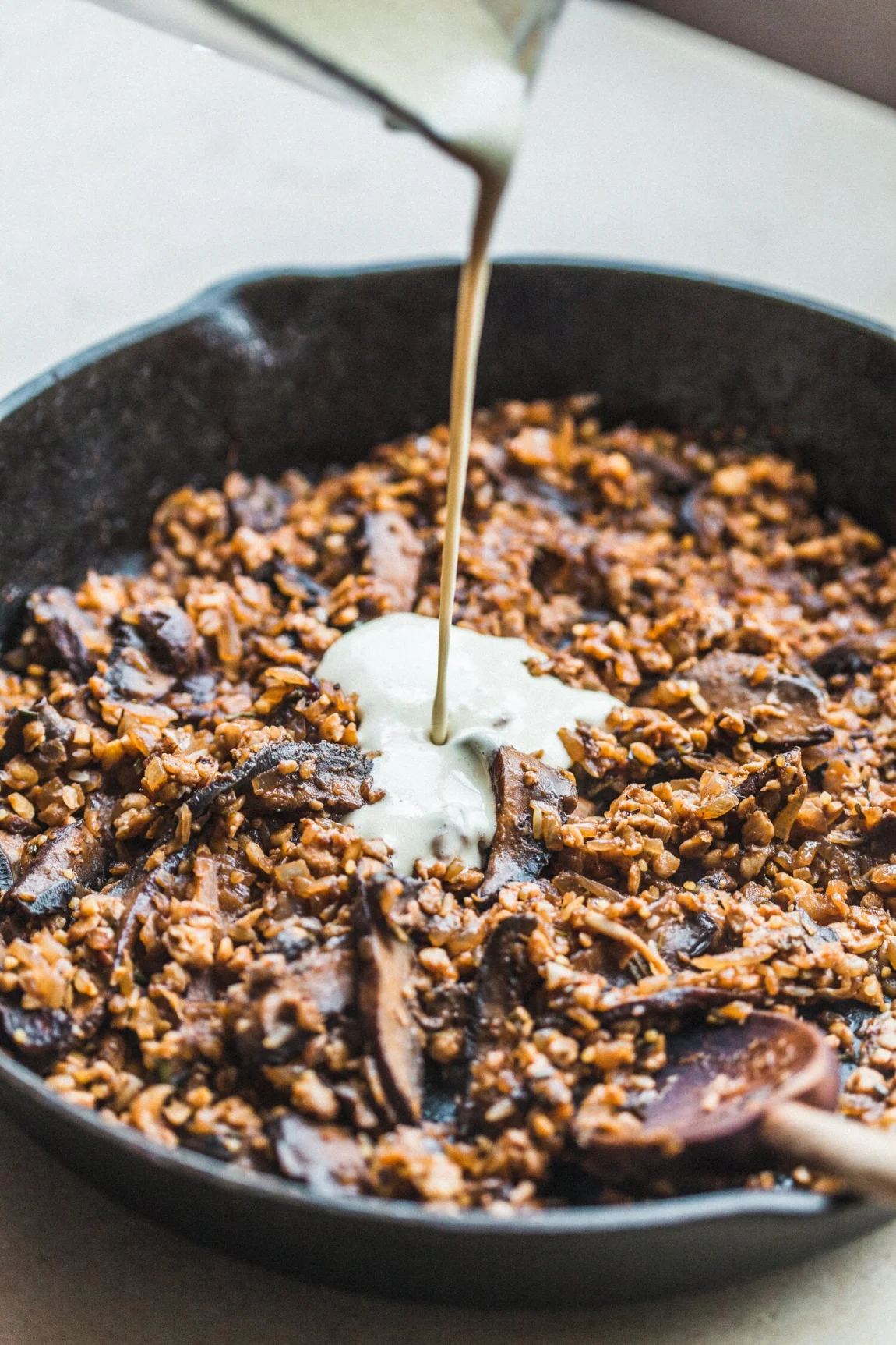 Mushroom Tempeh Stroganoff - Golubka Kitchen