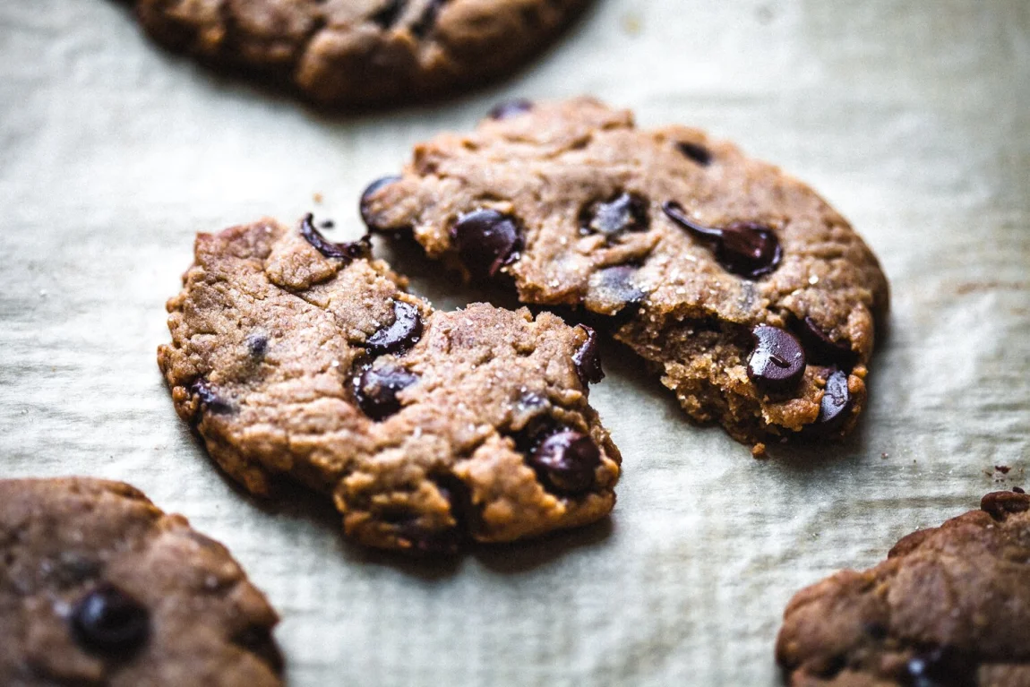 Vegan Sourdough Chocolate Chip Cookies - Golubka Kitchen