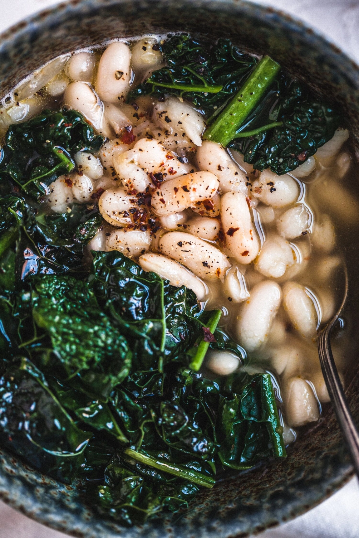 Brothy Beans & Greens Lunch - Golubka Kitchen