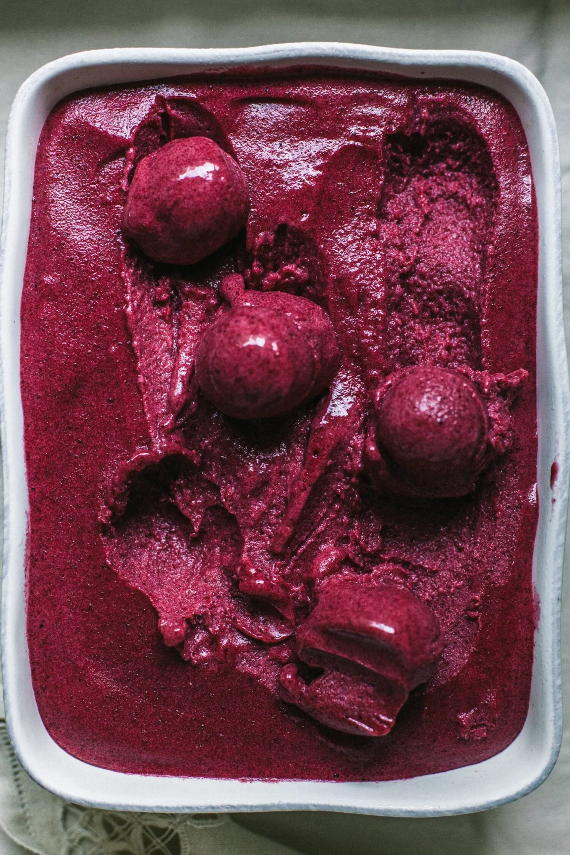 Roasted Berry Sorbet - Golubka Kitchen